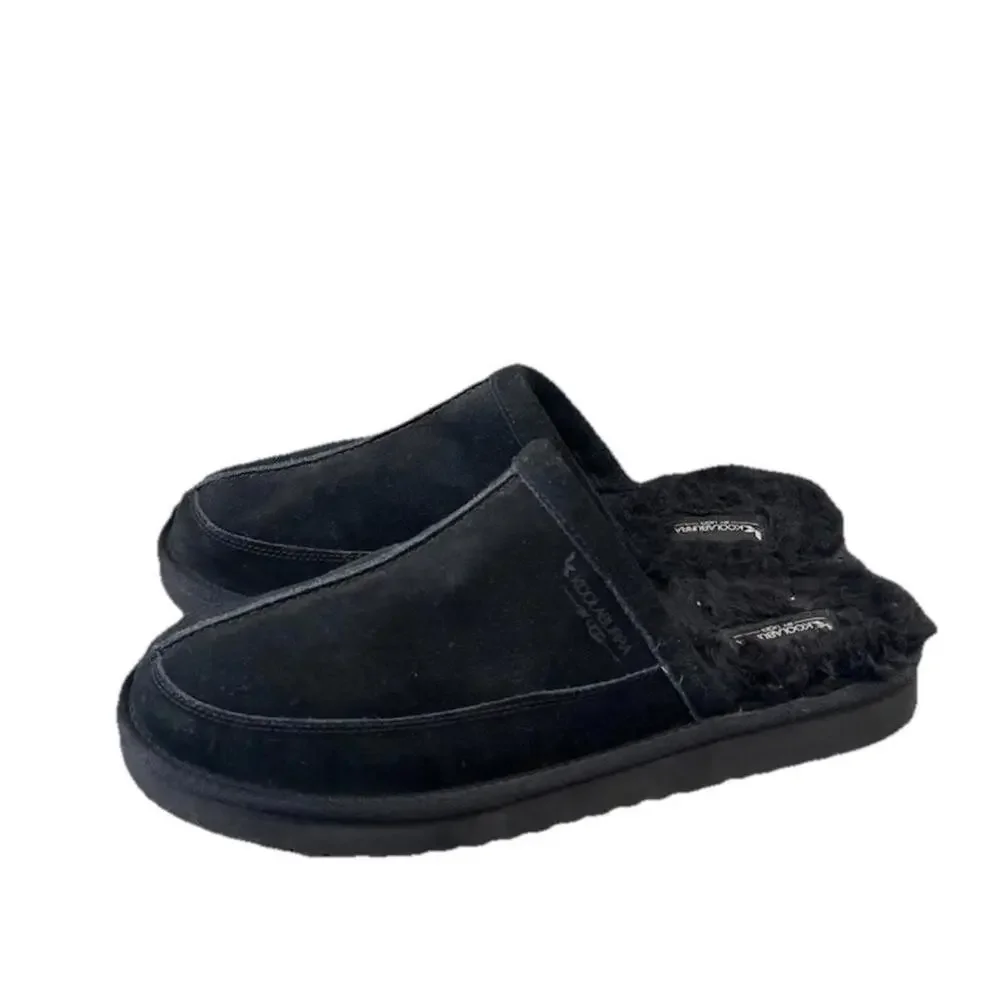 Koolaburra by UGG Men’s Slippers Bordon Black Suede‎ Shearling Lined Sz 13 Comfy